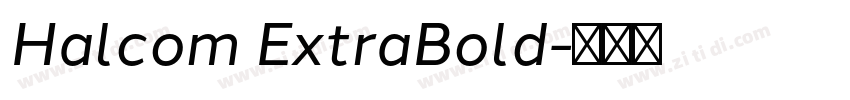 Halcom ExtraBold字体转换